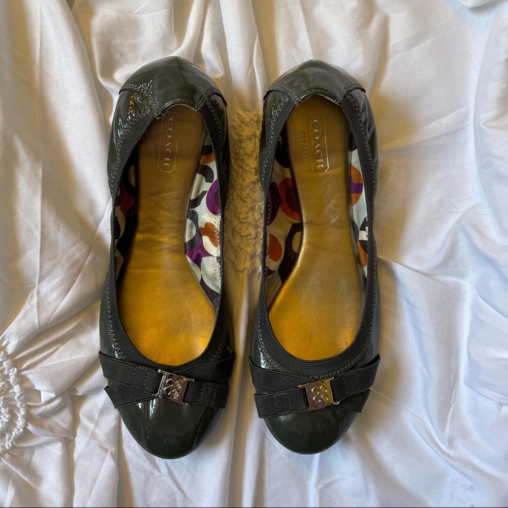 Coach Dwyer Patent Leather Ballet Flats